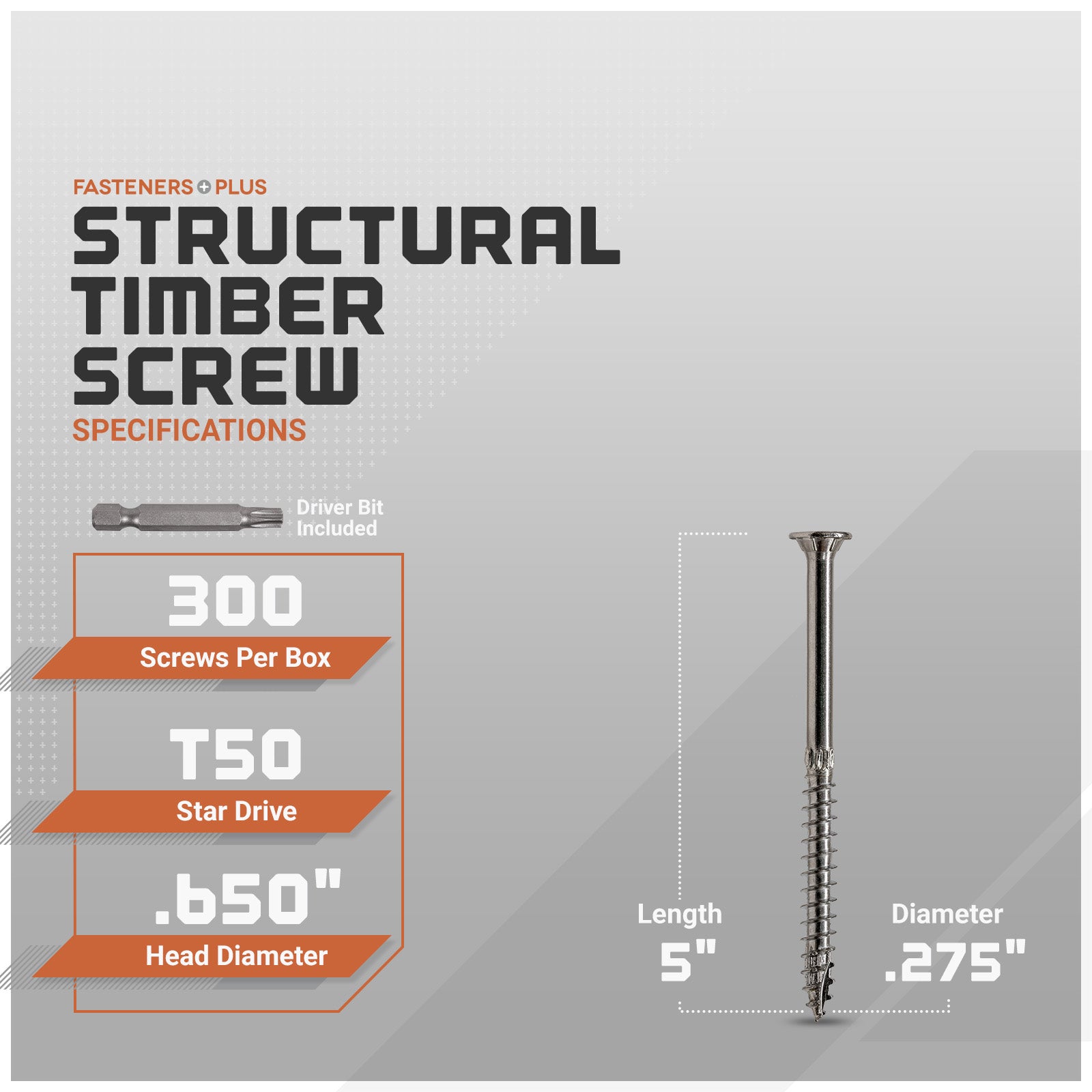 structural timber screw - specifications
