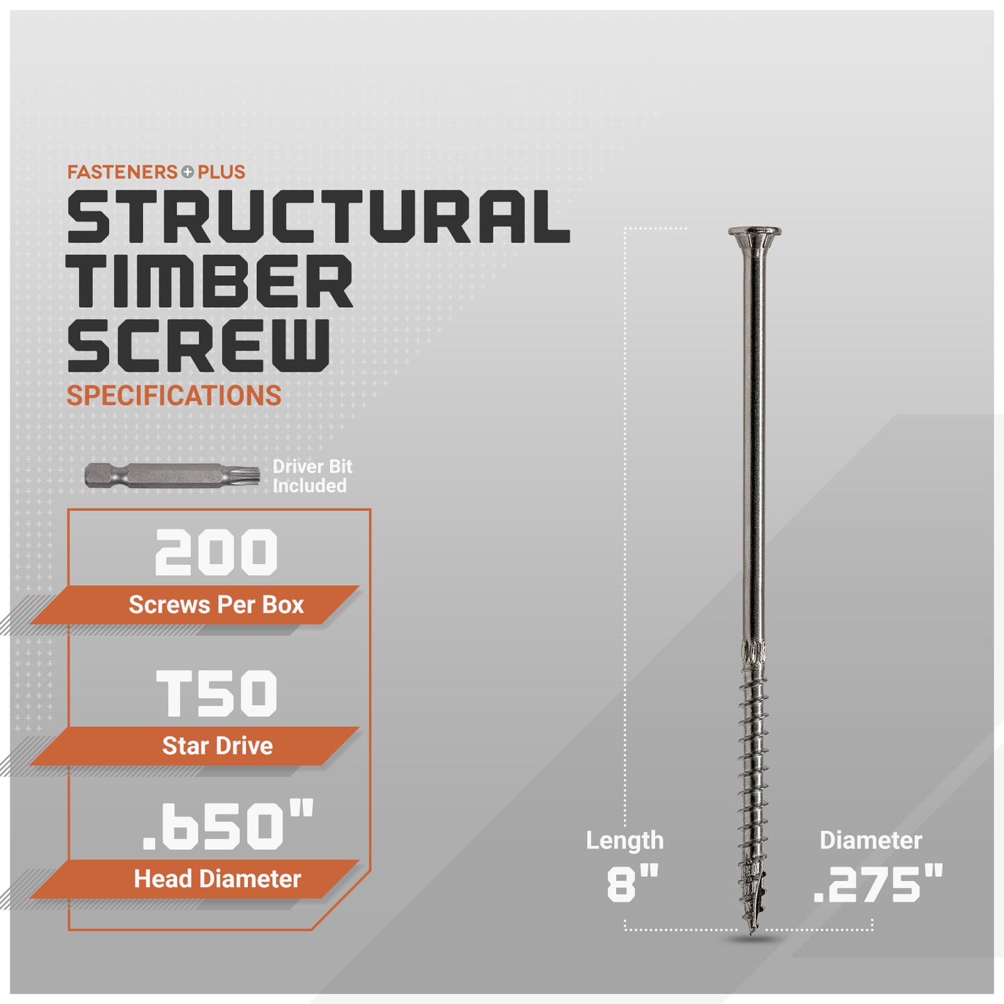 structural timber screw - specifications