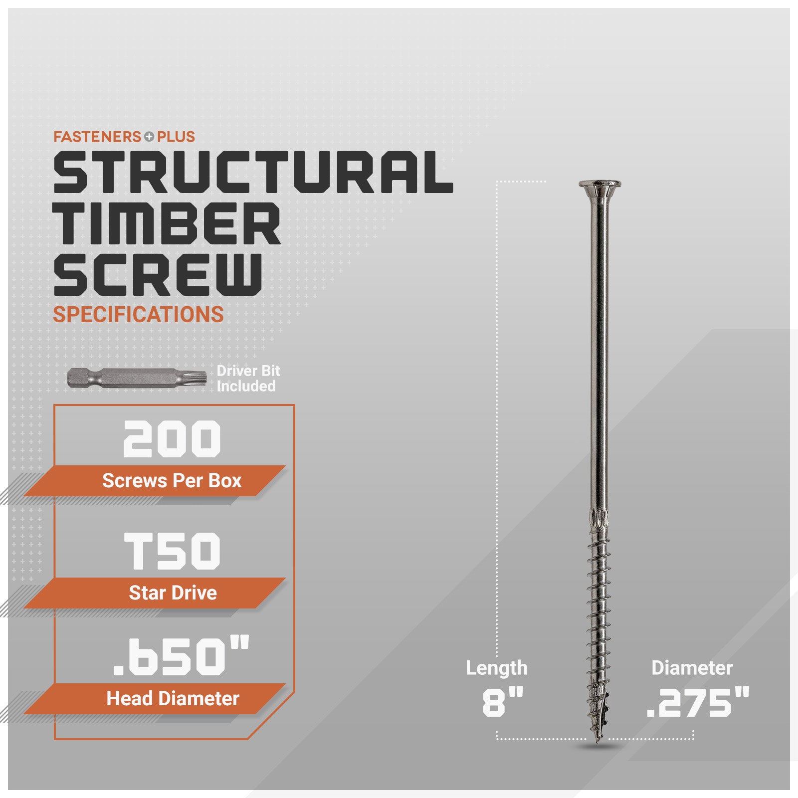 structural timber screw - specifications