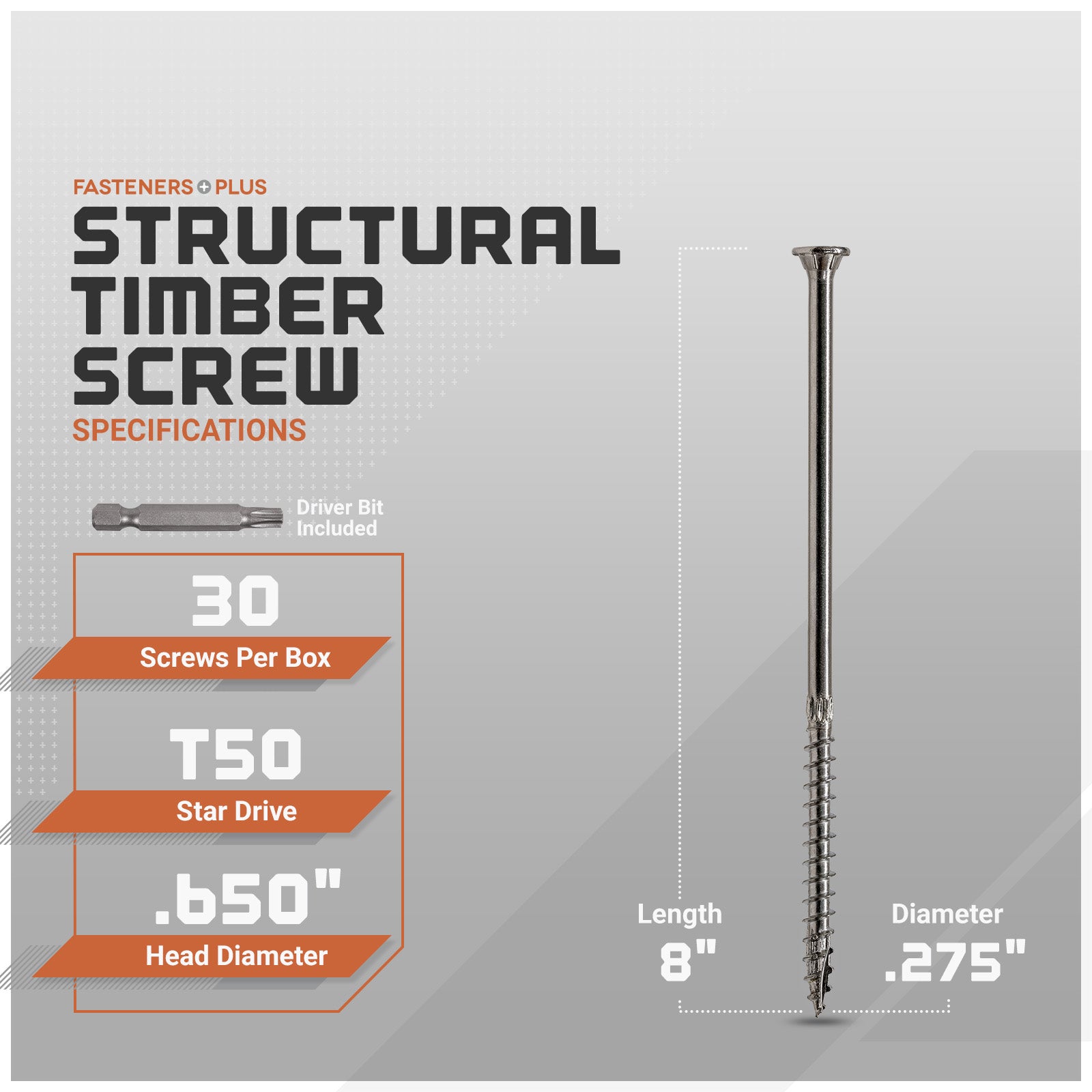 structural timber screw - specifications