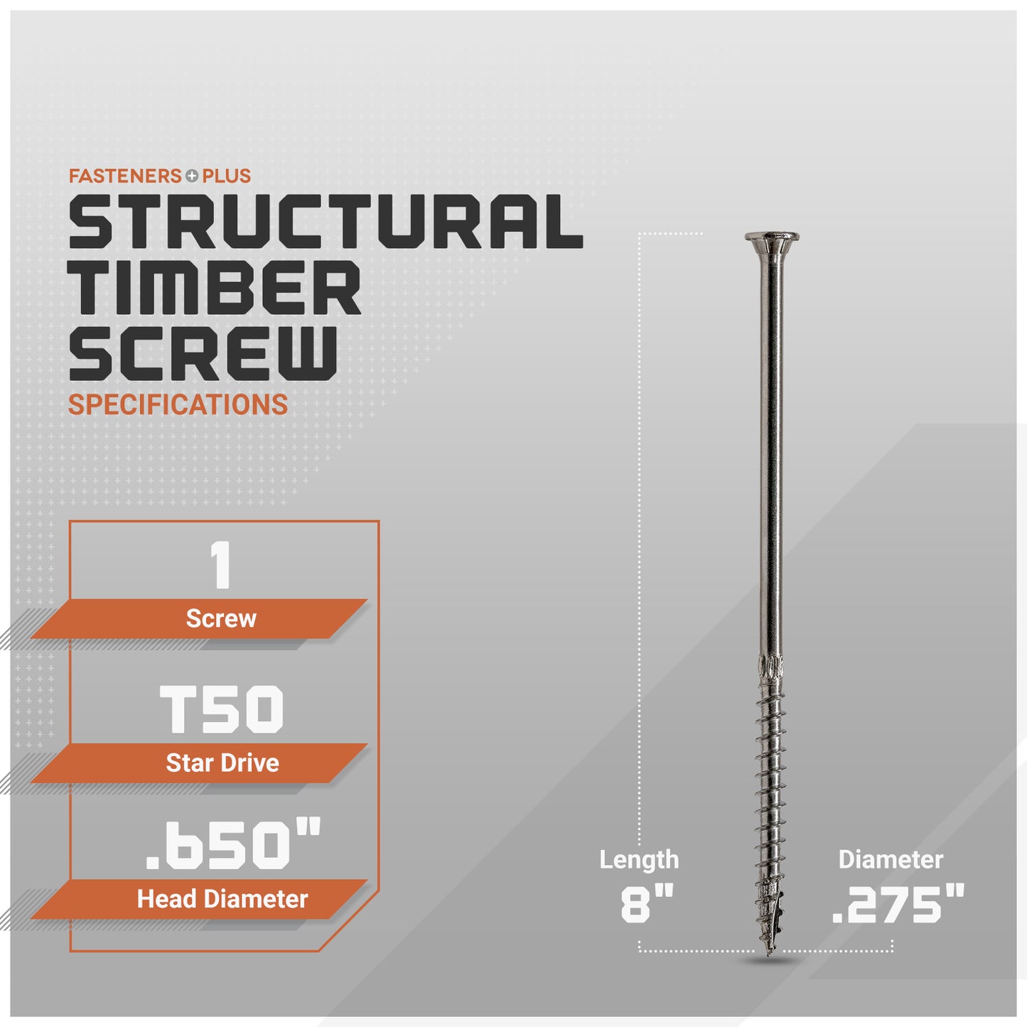 structural timber screw - specifications