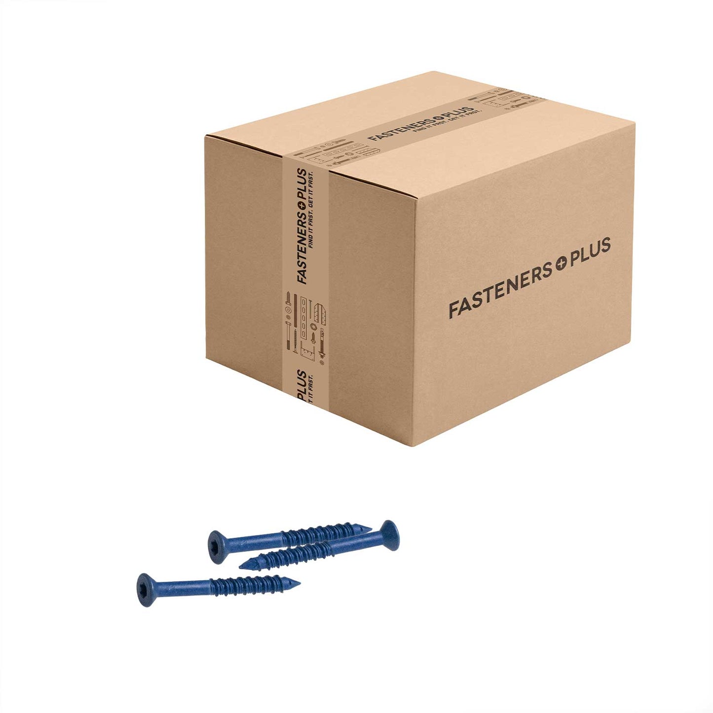 Tapcon 3/16" x 1-3/4" Blue Concrete Screw, Star Flat Head - Climaseal | Qty. 500 (Carton)