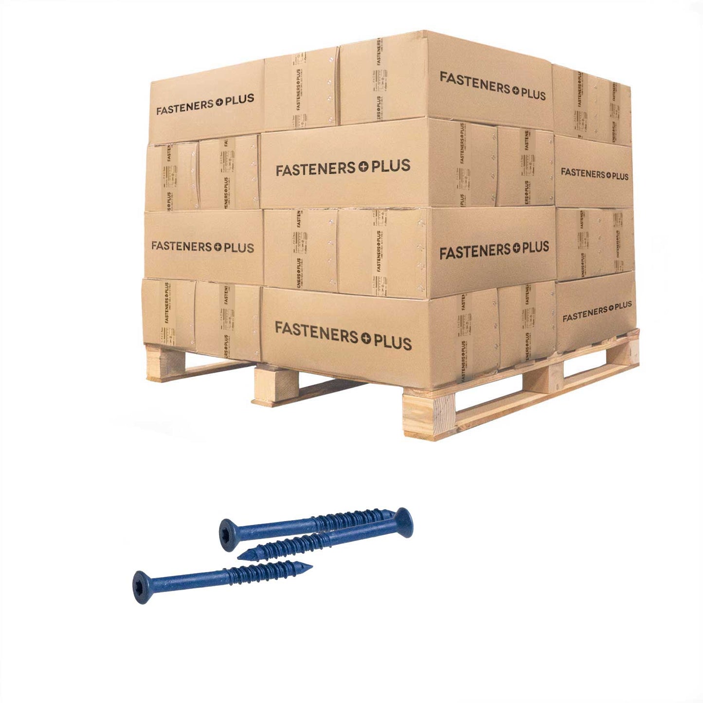 Tapcon 3/16" x 2-1/4" Blue Concrete Screw, Star Flat Head - Climaseal | Qty. 44,000 (Pallet)
