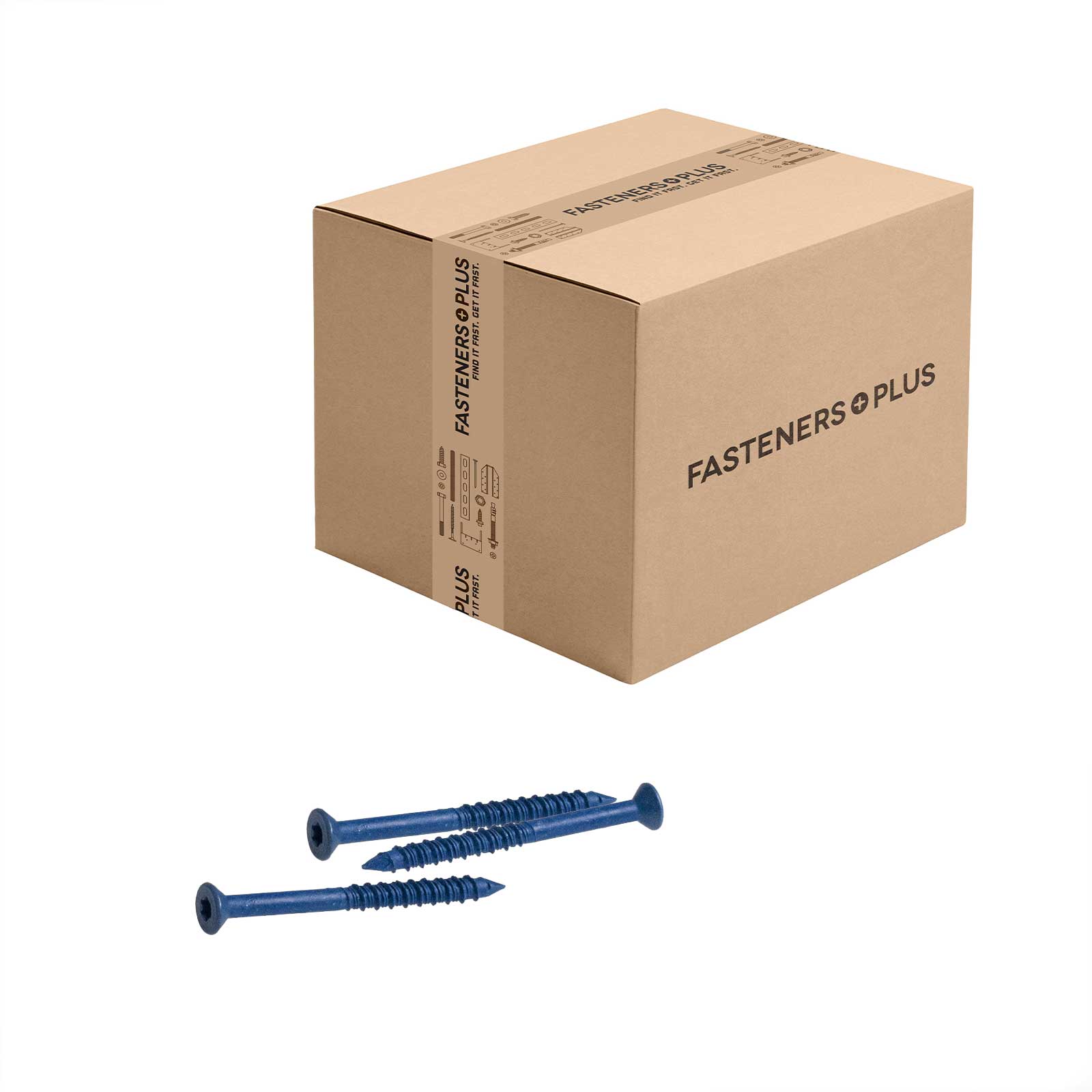 Tapcon 3/16" x 2-3/4" Blue Concrete Screw, Star Flat Head - Climaseal | Qty. 500 (Carton)