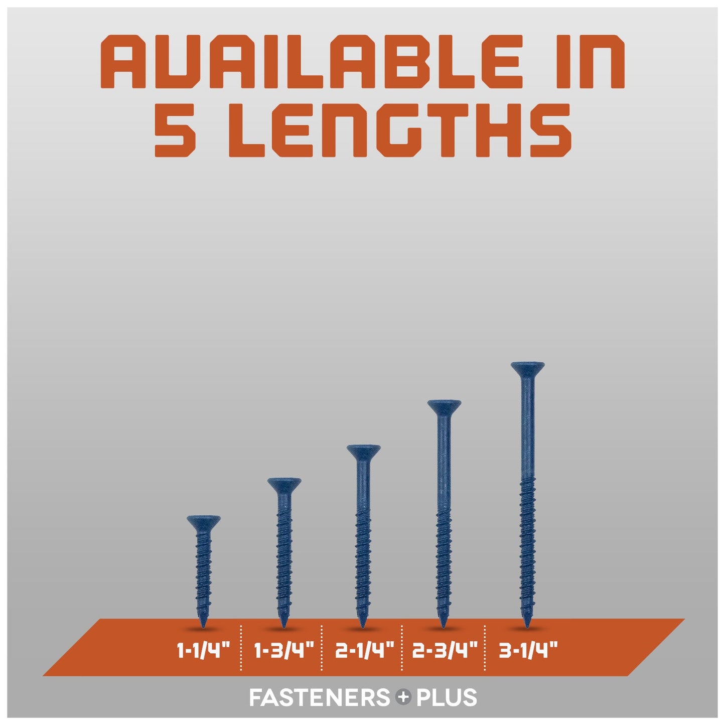 Available in 5 lengths