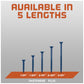 Available in 5 lengths