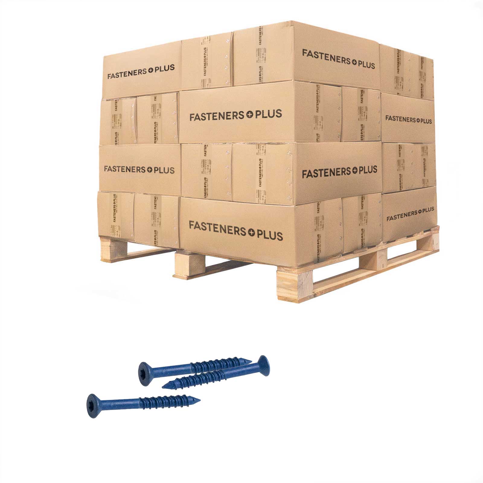 Tapcon 1/4" x 1-3/4" Blue Concrete Screw, Star Flat Head - Climaseal | Qty. 44,000 (Pallet)