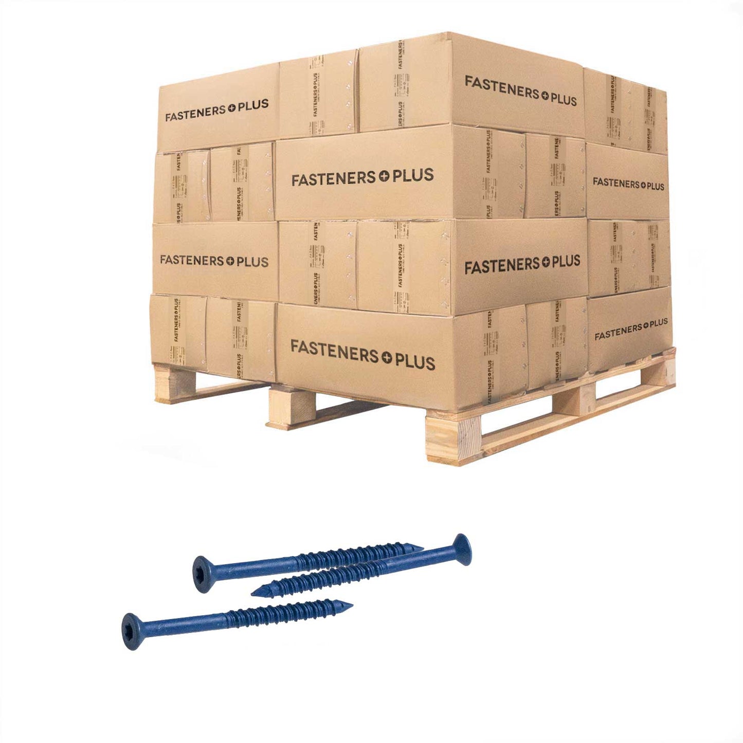 Tapcon 1/4" x 3-1/4" Blue Concrete Screw, Star Flat Head - Climaseal | Qty. 30,000 (Pallet)