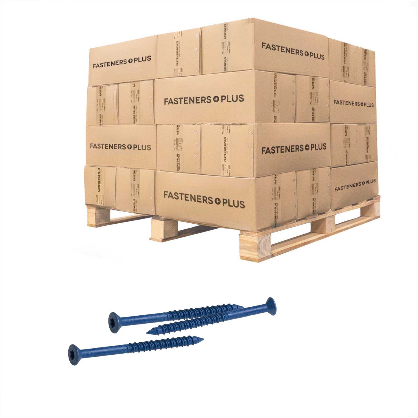 Tapcon 1/4" x 3-3/4" Blue Concrete Screw, Star Flat Head - Climaseal | Qty. 30,000 (Pallet)