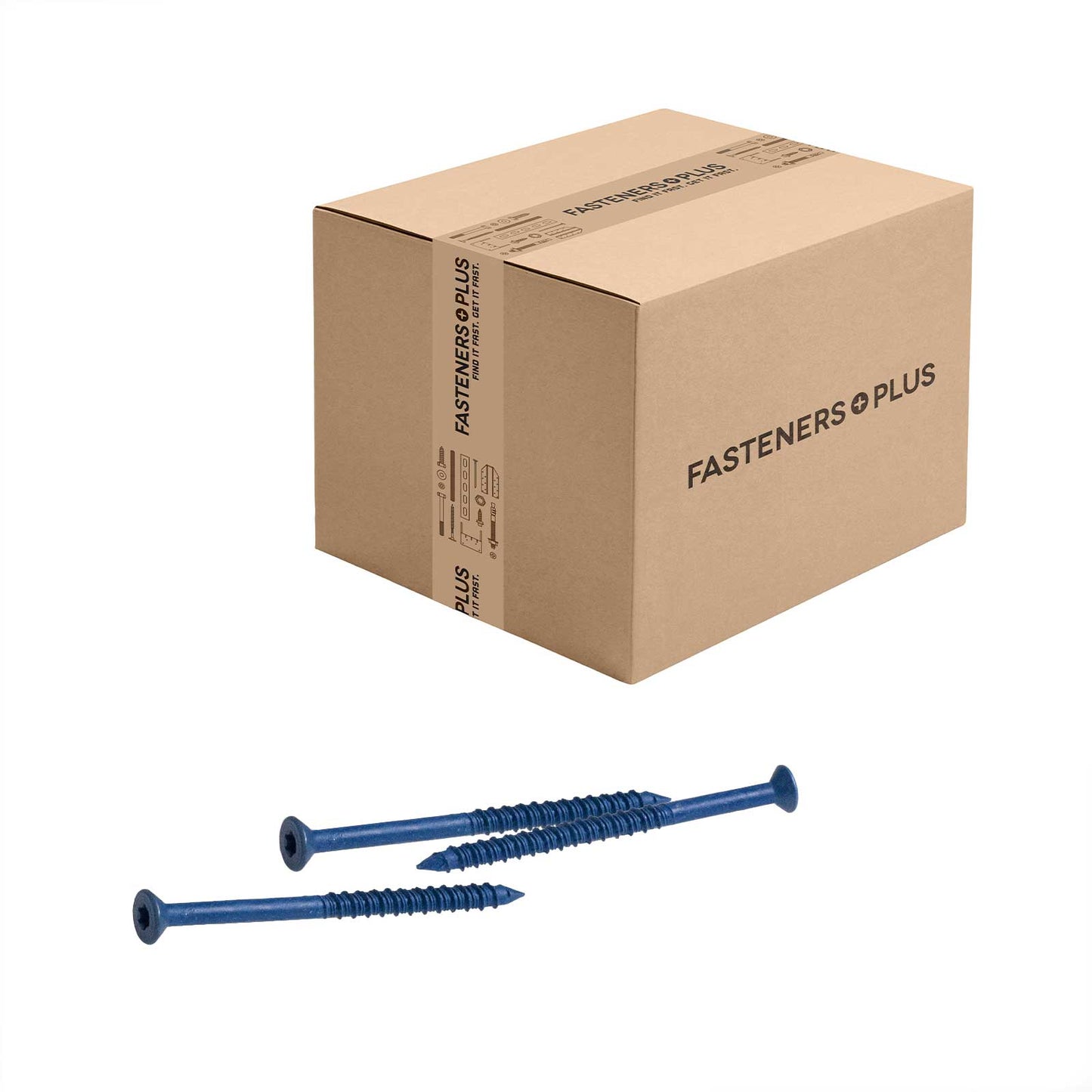 Tapcon 1/4" x 4" Blue Concrete Screw, Star Flat Head - Climaseal | Qty. 500 (Carton)