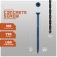 1/4" x 6" Tapcon Blue Flat Head Concrete Screw, T-30 Star Drive - Individual Dimensions