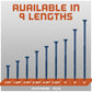 Available in 5 lengths