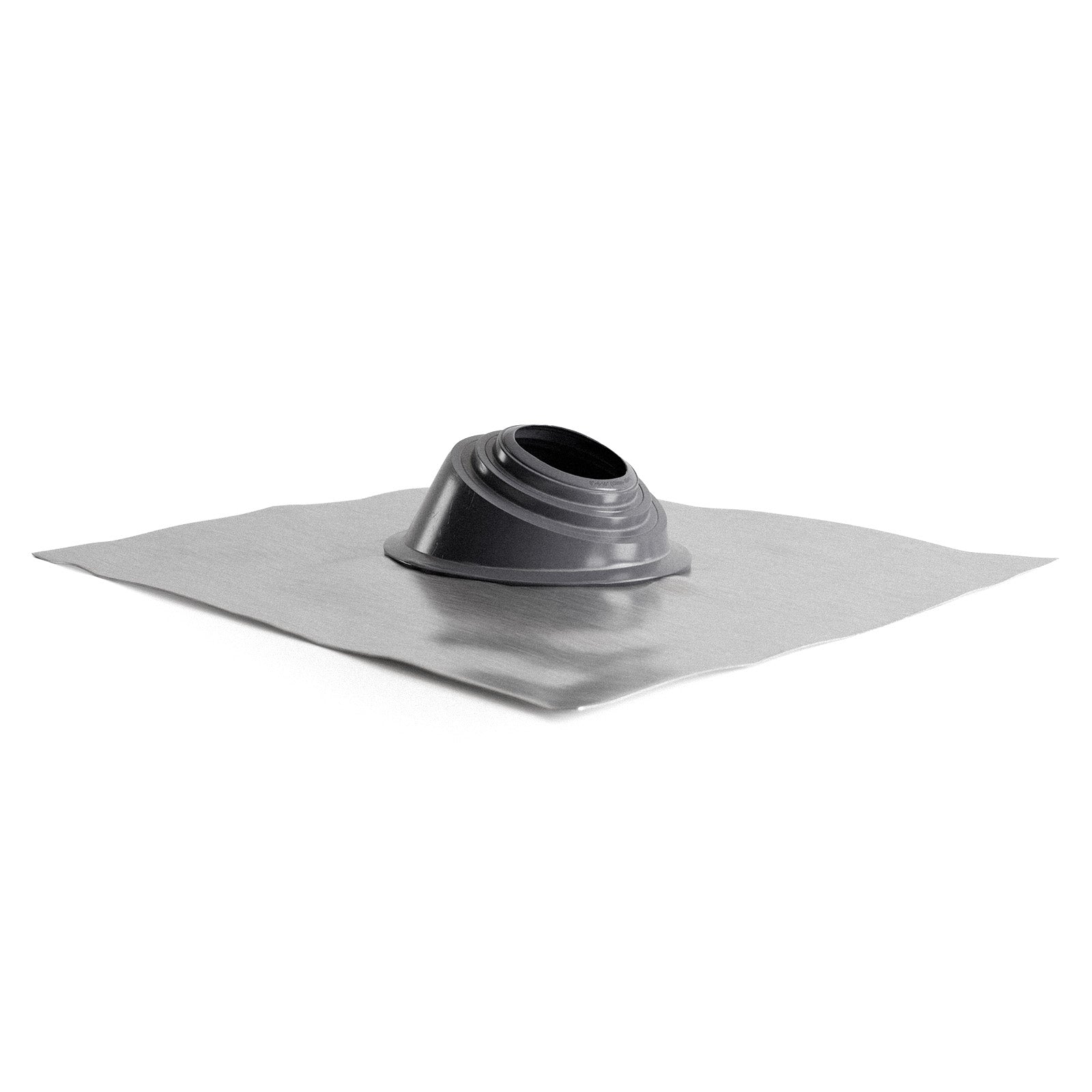 Gray shingle roof boot