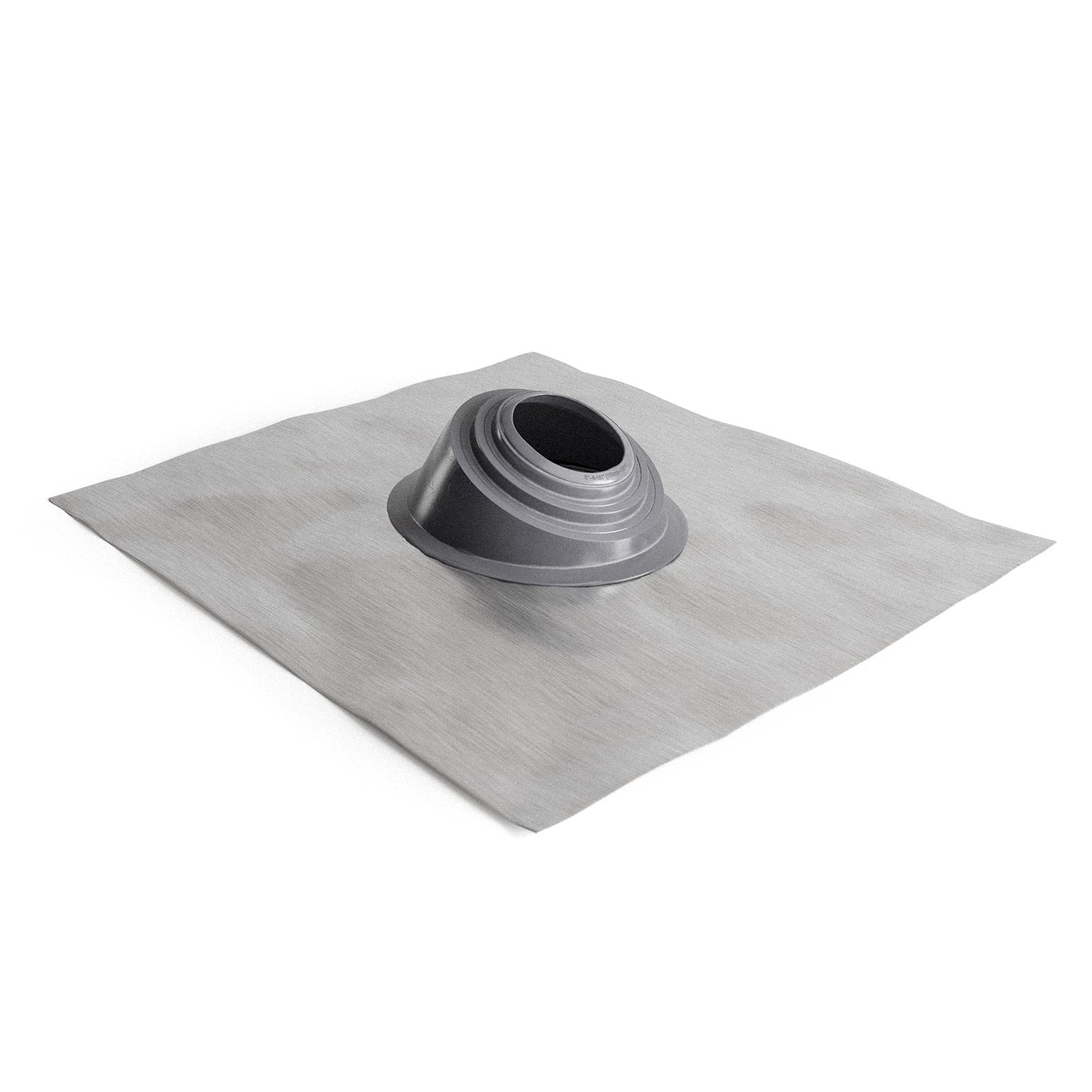 Gray shingle roof boot