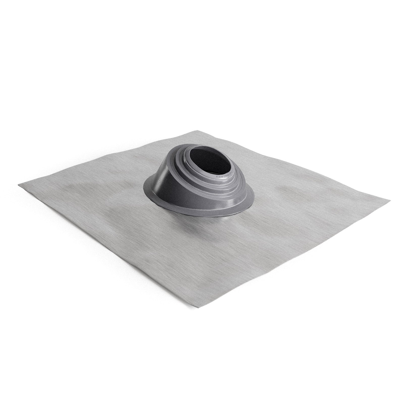 Gray shingle roof boot