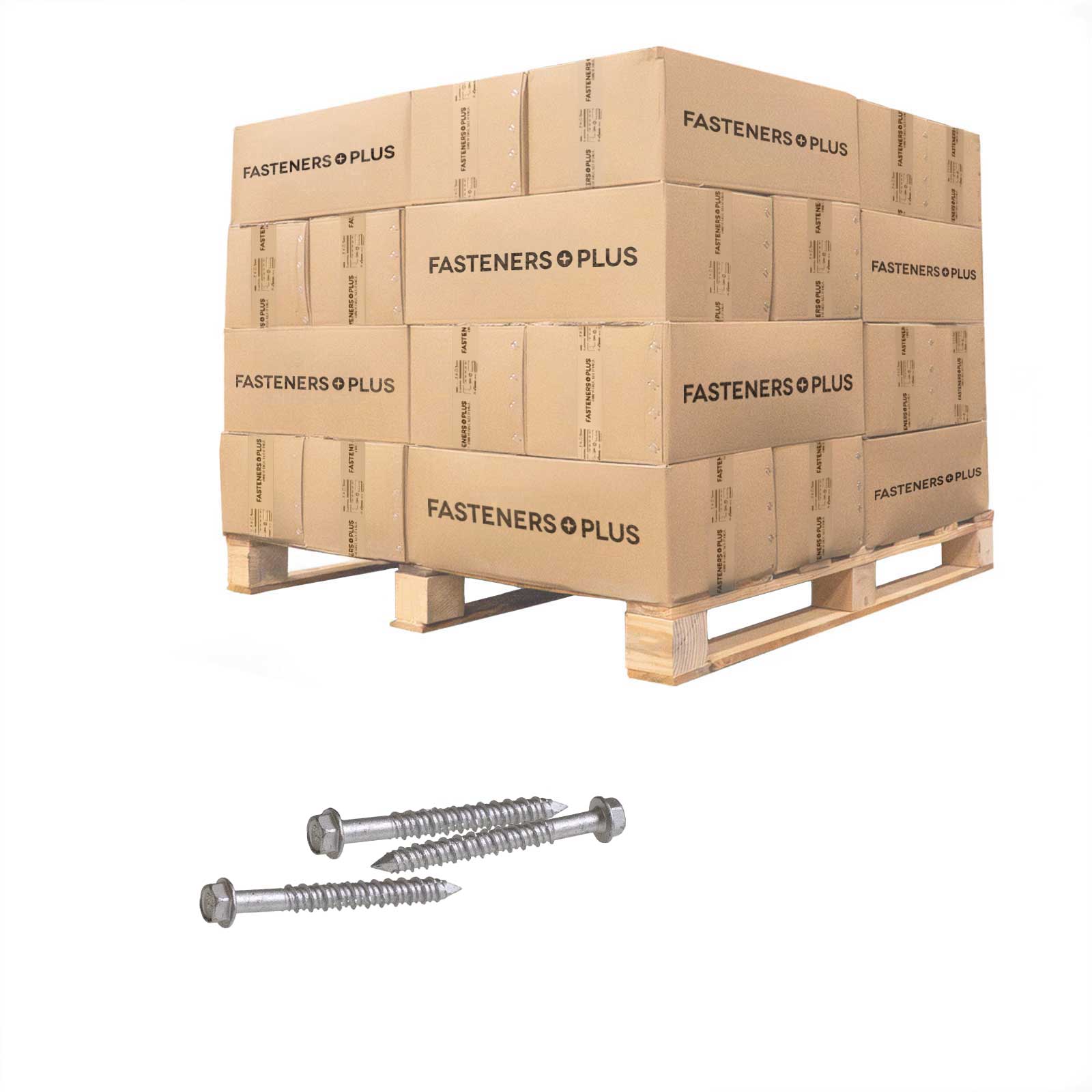 Tapcon 1/4" x 2-1/4" Concrete Screw, Hex Head - 410 Stainless Steel | Qty. 44,000 (Pallet)