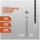 1/4" x 2-3/4" Tapcon 410 Stainless Steel Concrete Screw, Hex Head - Single Dimensions