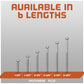 Available in 6 lengths