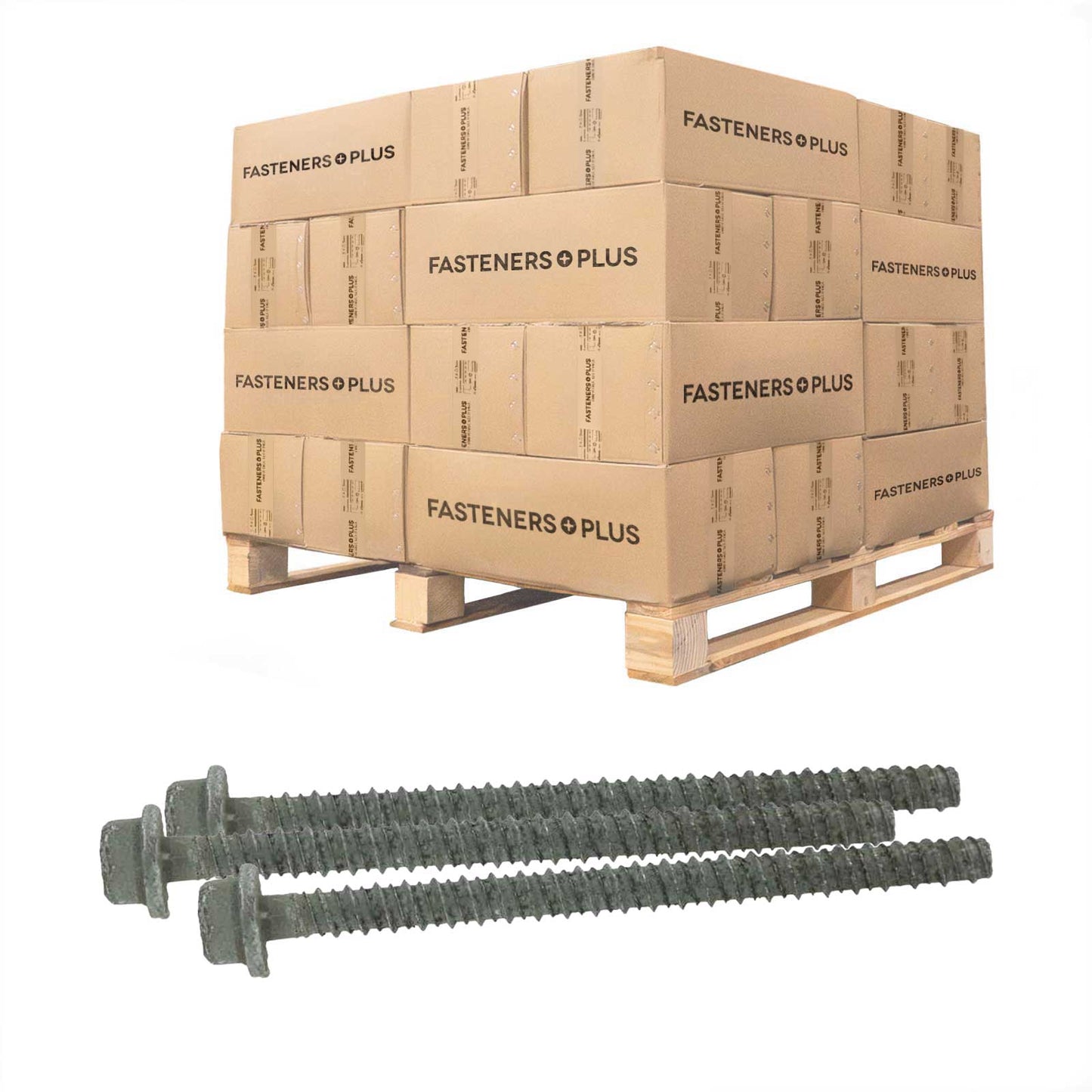 Tapcon 1/2" x 3" LDT Large Diameter Concrete Screw, Hex Head - 410 Stainless Steel | Qty. 4,500 (Pallet)