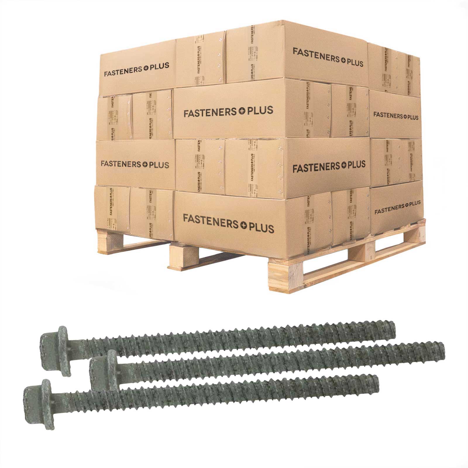 Tapcon 1/2" x 4" LDT Large Diameter Concrete Screw, Hex Head - 410 Stainless Steel | Qty. 4,500 (Pallet)