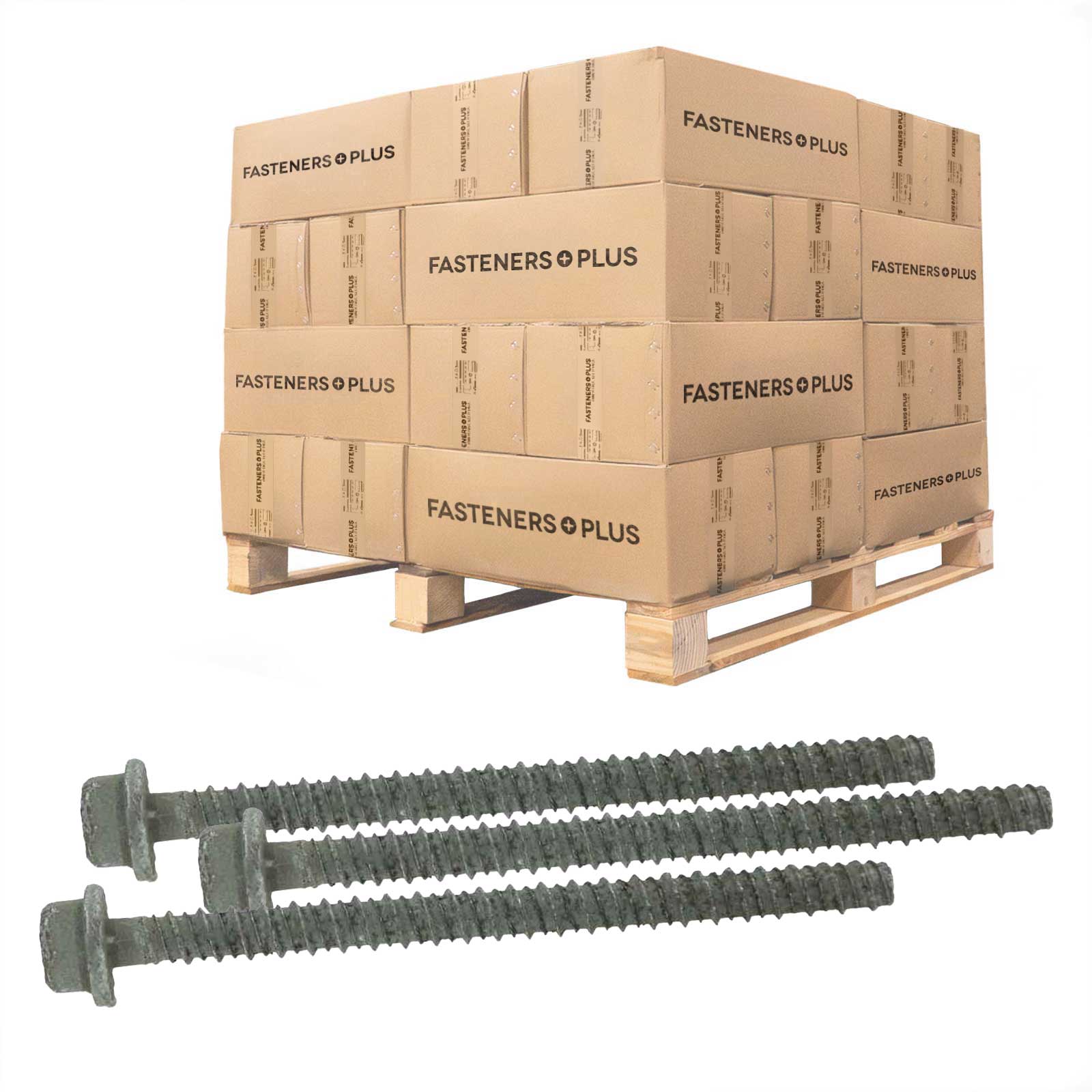 Tapcon 1/2" x 5" LDT Large Diameter Concrete Screw, Hex Head - 410 Stainless Steel | Qty. 4,500 (Pallet)