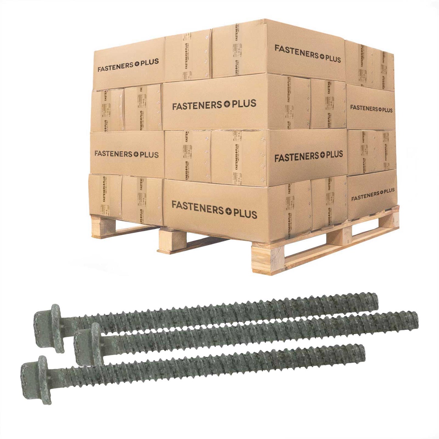 Tapcon 3/8" x 4" LDT Large Diameter Concrete Screw, Hex Head - 410 Stainless Steel | Qty. 13,200 (Pallet)