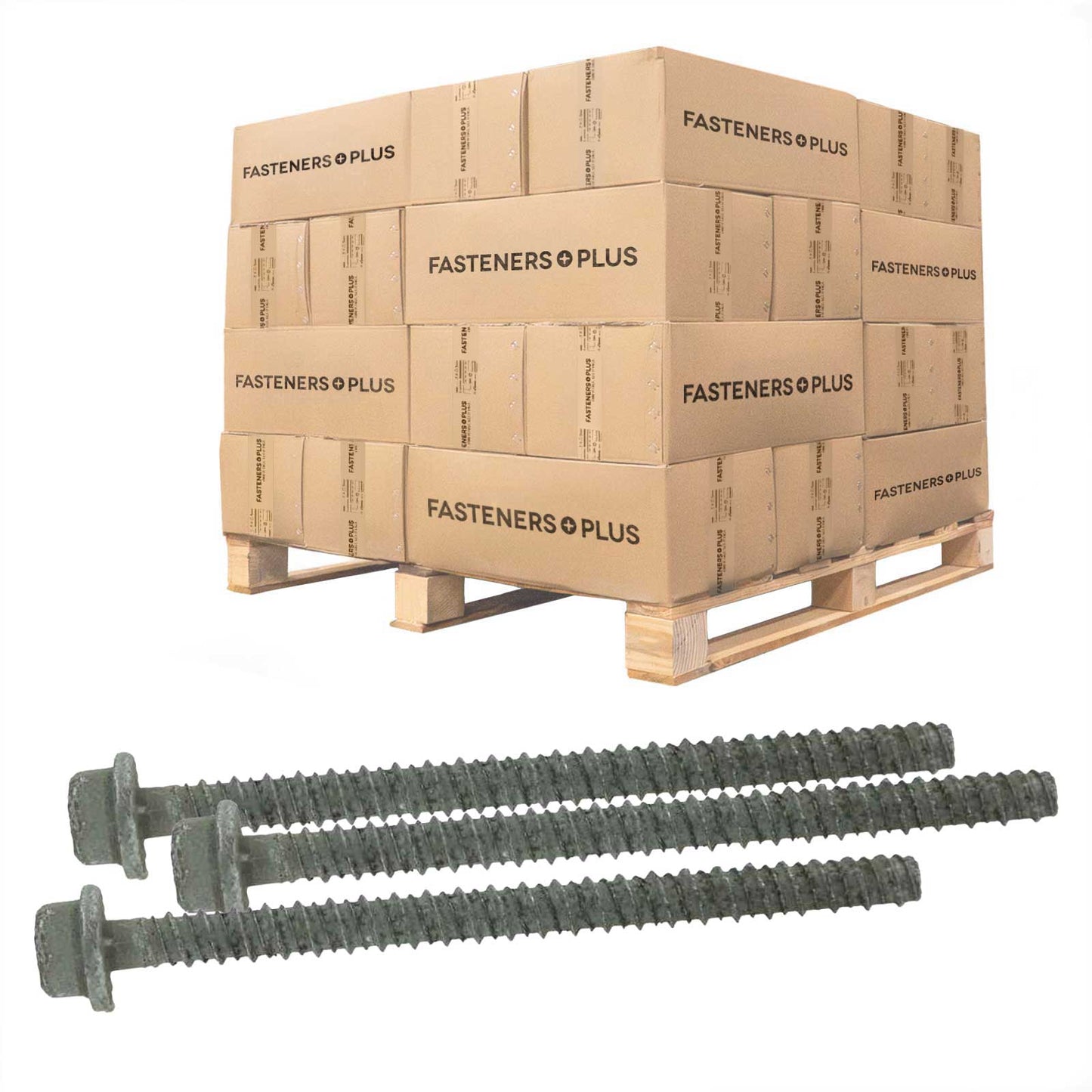 Tapcon 3/8" x 5" LDT Large Diameter Concrete Screw, Hex Head - 410 Stainless Steel | Qty. 10,560 (Pallet)