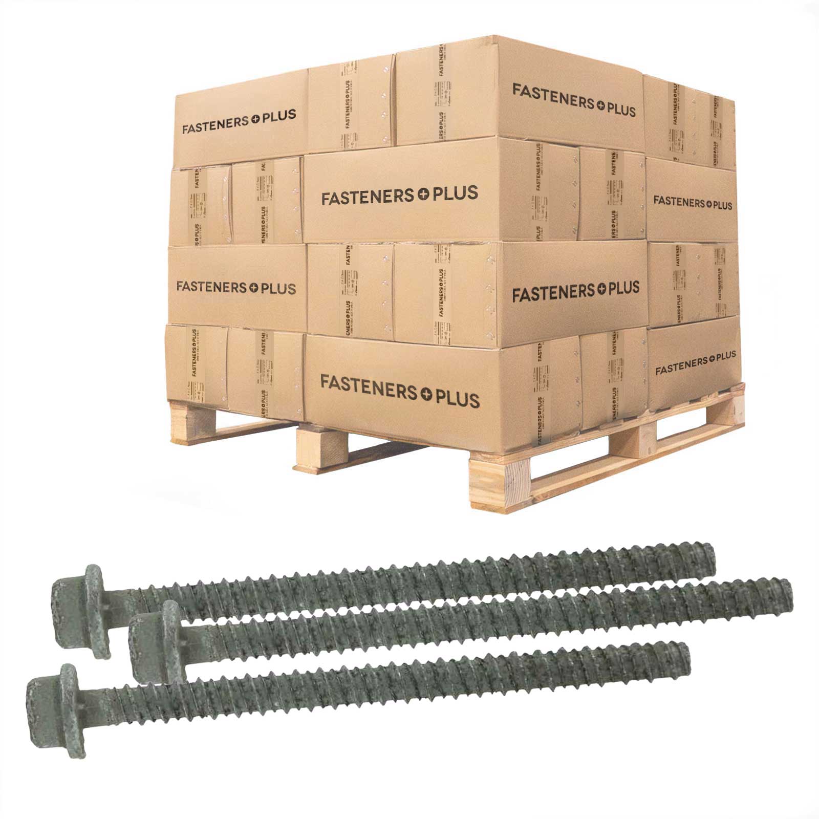 Tapcon 3/8" x 5" LDT Large Diameter Concrete Screw, Hex Head - 410 Stainless Steel | Qty. 10,560 (Pallet)