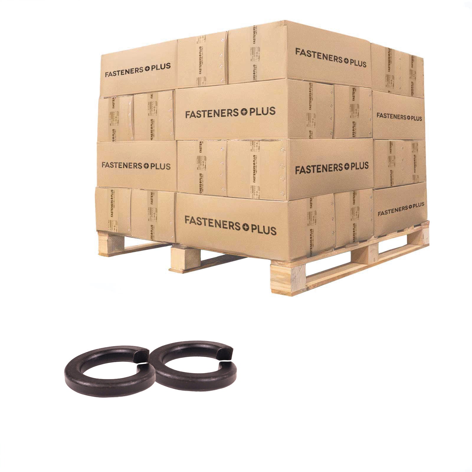 Conquest 1" Split Lock Washer - Plain Finish, Qty. 18,000 - Pallet