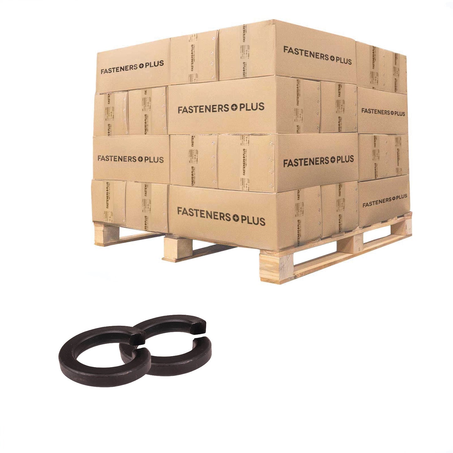 Conquest 1-1/2" Split Lock Washer - Plain Finish, Qty. 4,500 - Pallet