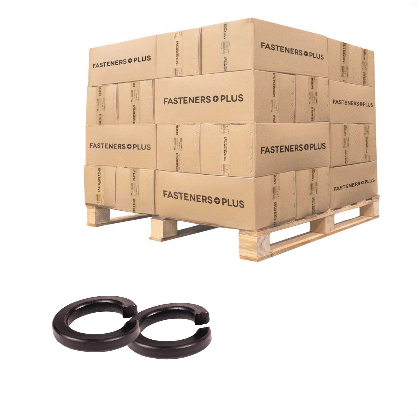 Conquest 1-1/4" Split Lock Washer - Plain Finish, Qty. 9,000 - Pallet