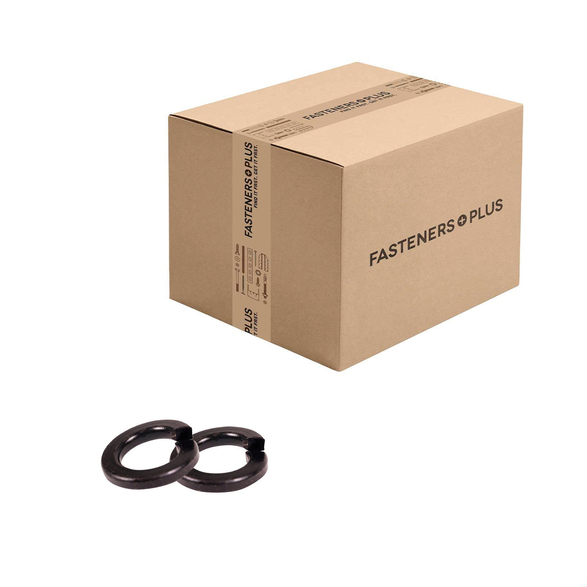 Conquest 1/2" Split Lock Washer - Plain Finish, Qty. 3,500 - Carton