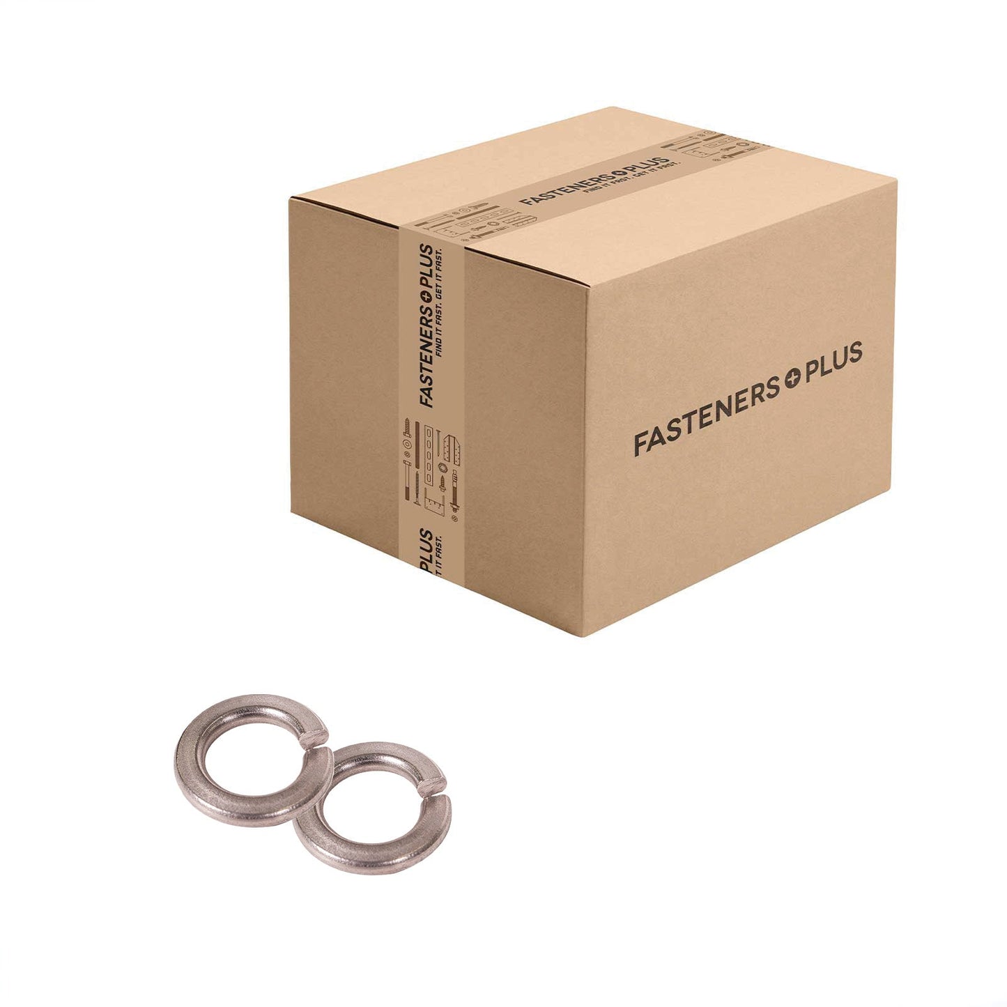 Conquest 1/2" Split Lock Washer - 18-8 Stainless Steel, Qty. 2,000 - Carton