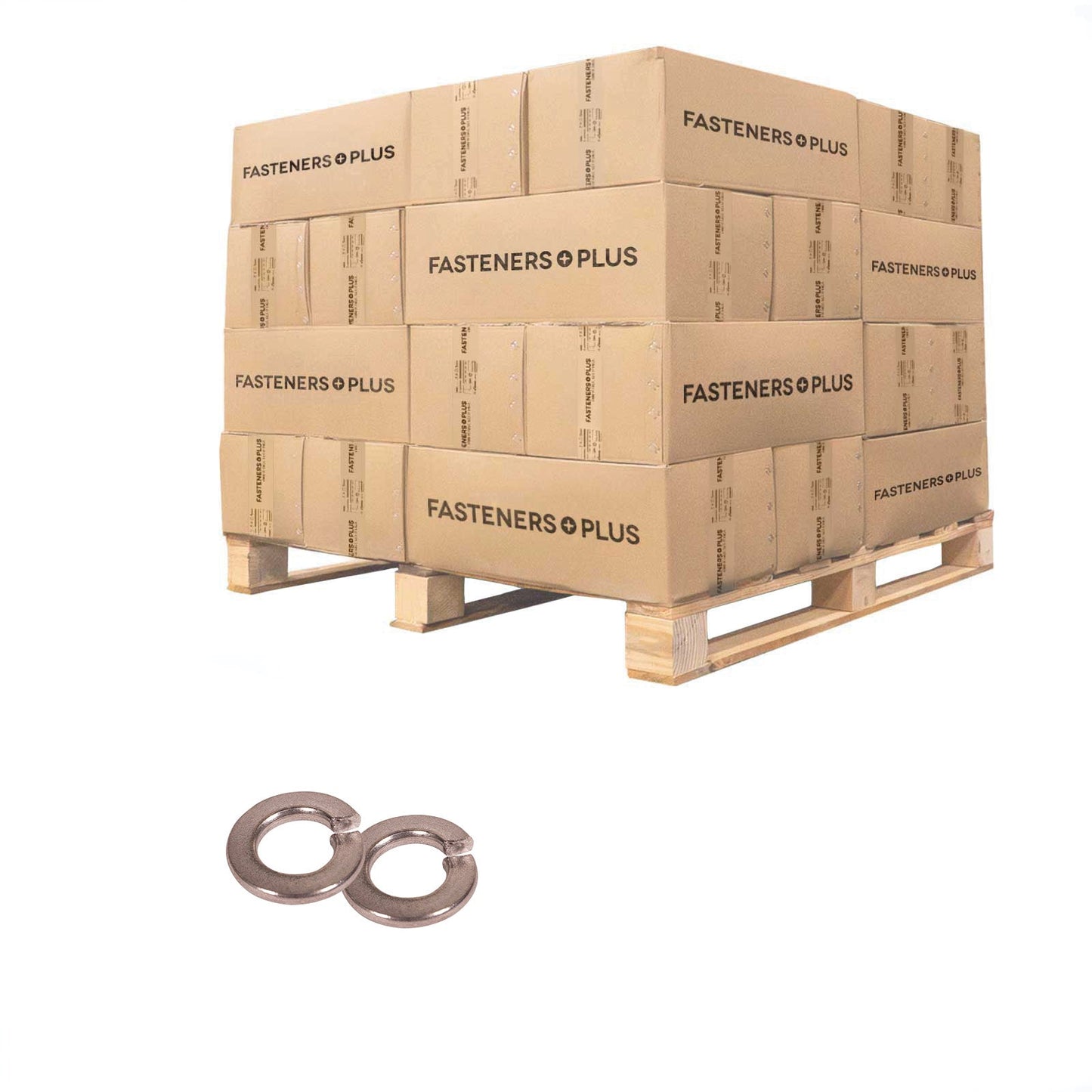 Conquest 1/4" Split Lock Washer - 316 Stainless Steel, Qty. 216,000 - Pallet
