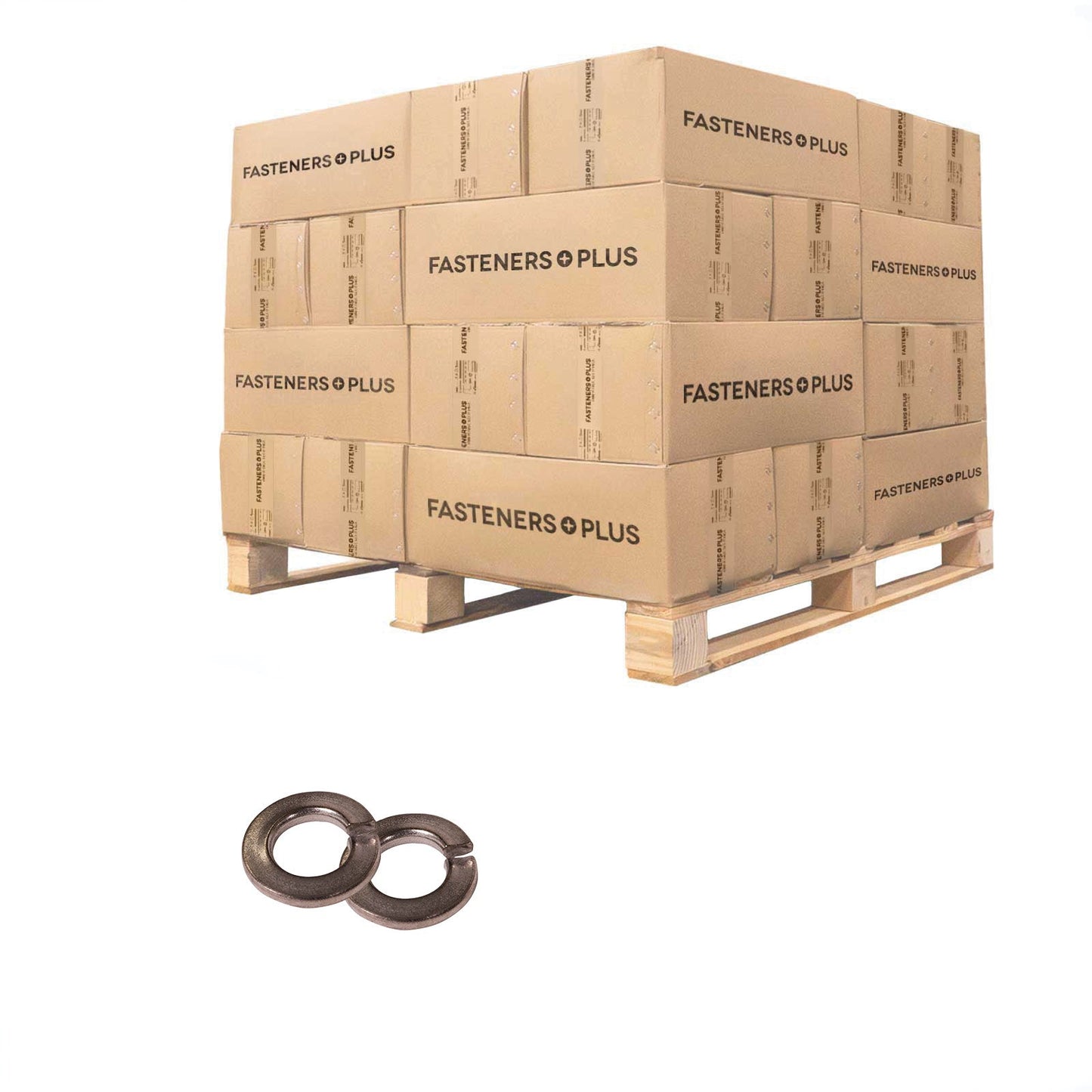 Conquest 1/4" Split Lock Washer - 18-8 Stainless Steel, Qty. 216,000 - Pallet
