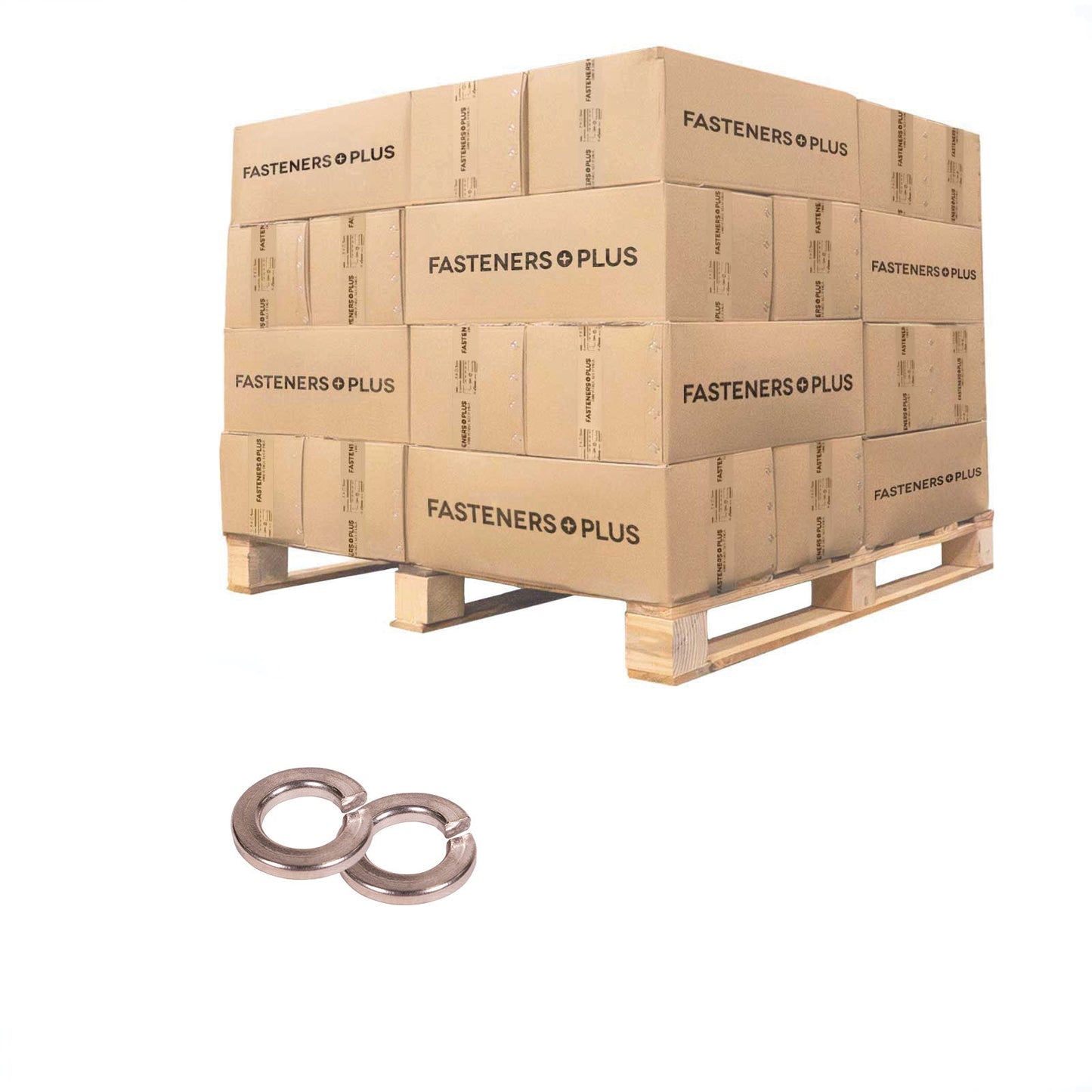 Conquest 3/8" Split Lock Washer - 316 Stainless Steel, Qty. 108,000 - Pallet