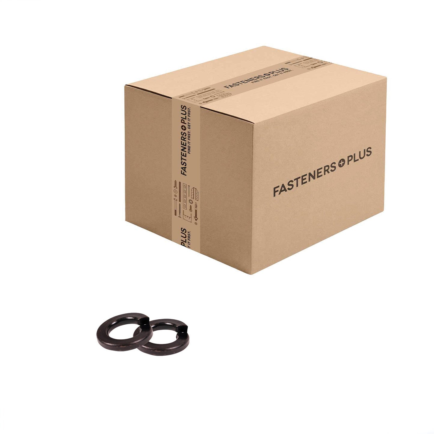 Conquest 3/8" Split Lock Washer - Plain Finish, Qty. 7,500 - Carton