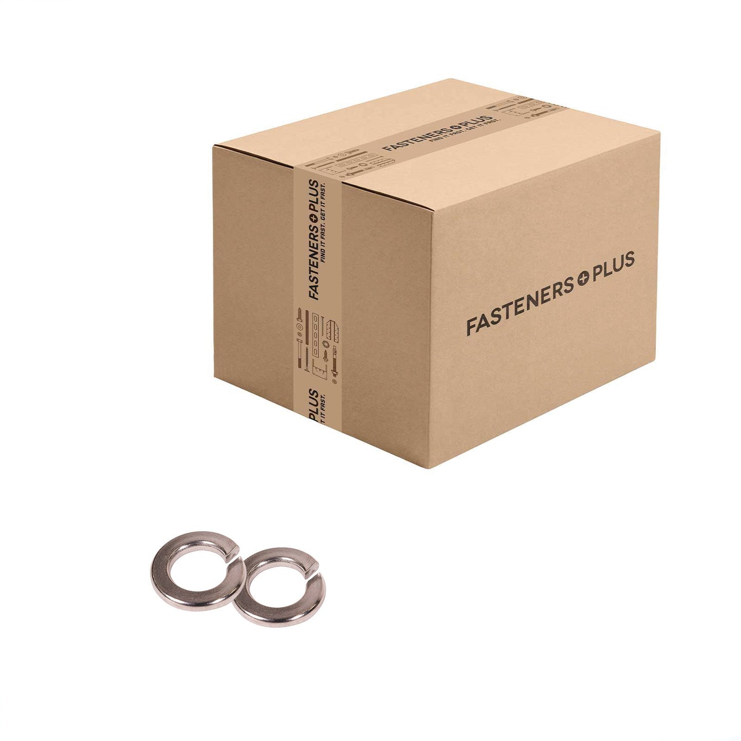 Conquest 3/8" Split Lock Washer - 18-8 Stainless Steel, Qty. 3,000 - Carton