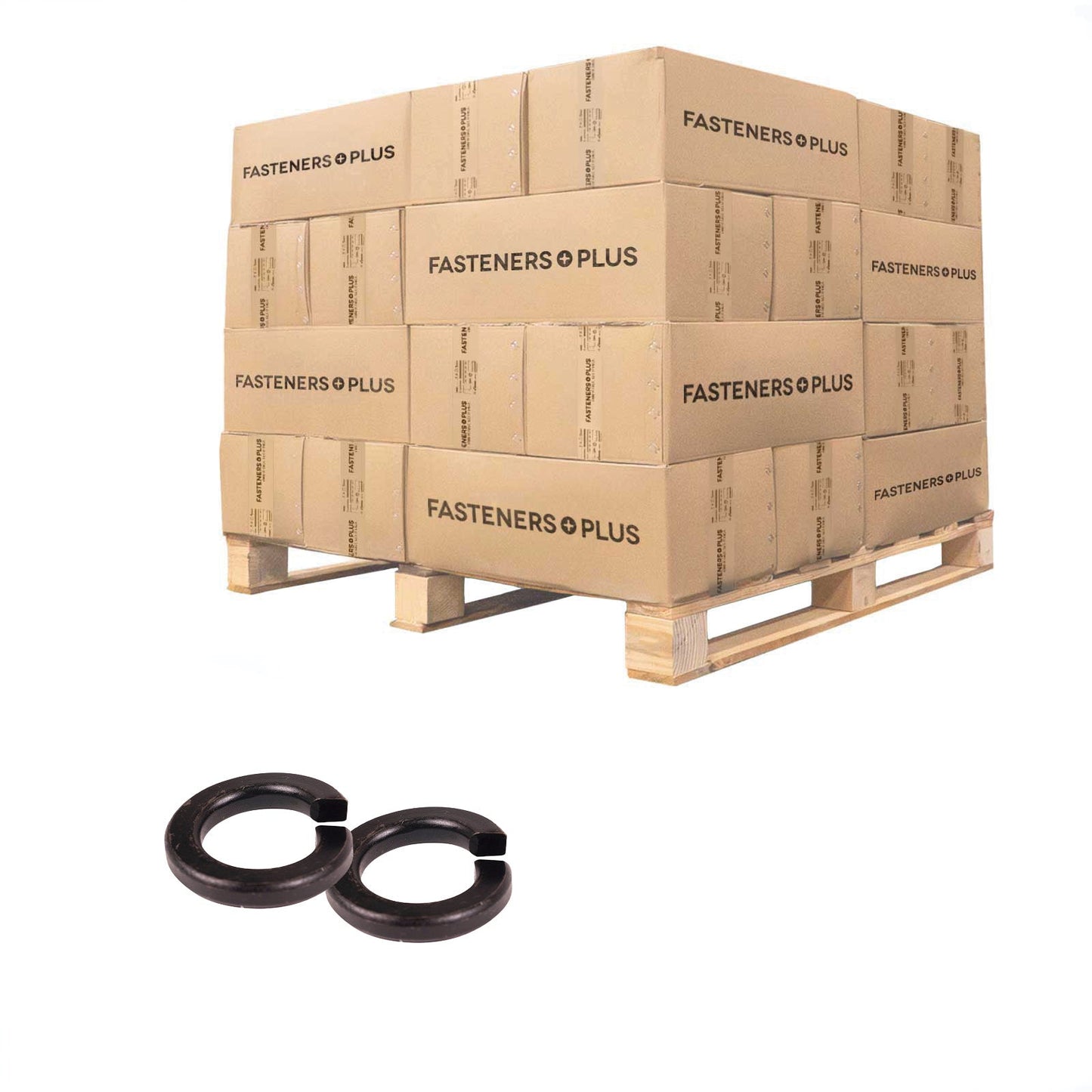 Conquest 5/8" Split Lock Washer - Plain Finish, Qty. 64,800 - Pallet