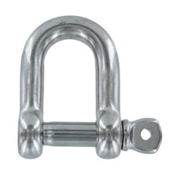 5/32" Screw Pin D Shackle Stainless Steel
