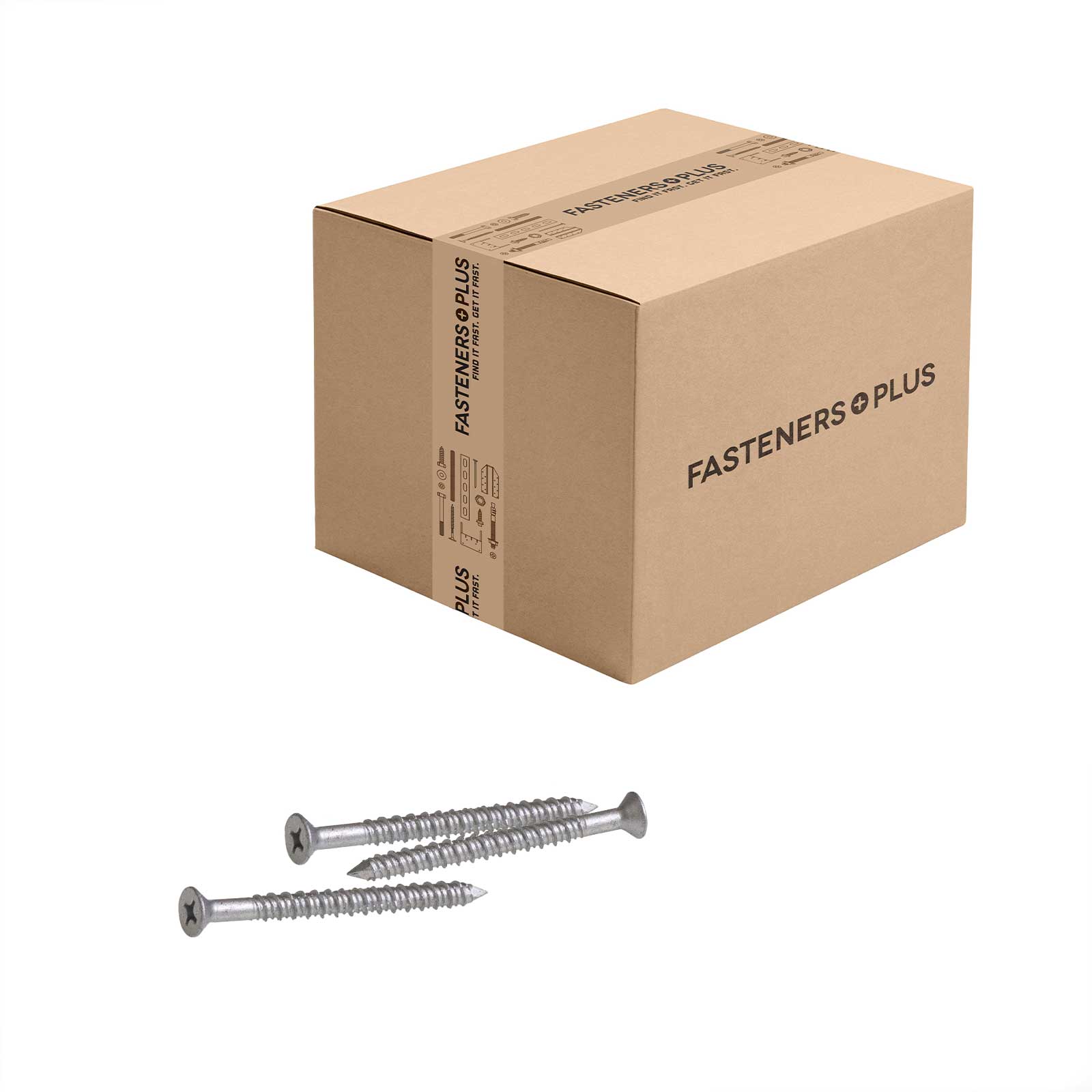 Tapcon 1/4" x 2-3/4" Concrete Screw, Phillips Flat - 410 Stainless Steel | Qty. 500 (Carton)