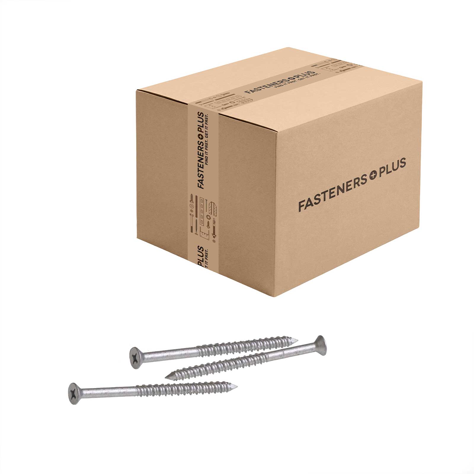 Tapcon 1/4" x 3-3/4" Concrete Screw, Phillips Flat - 410 Stainless Steel | Qty. 500 (Carton)