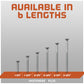 Available in 6 lengths