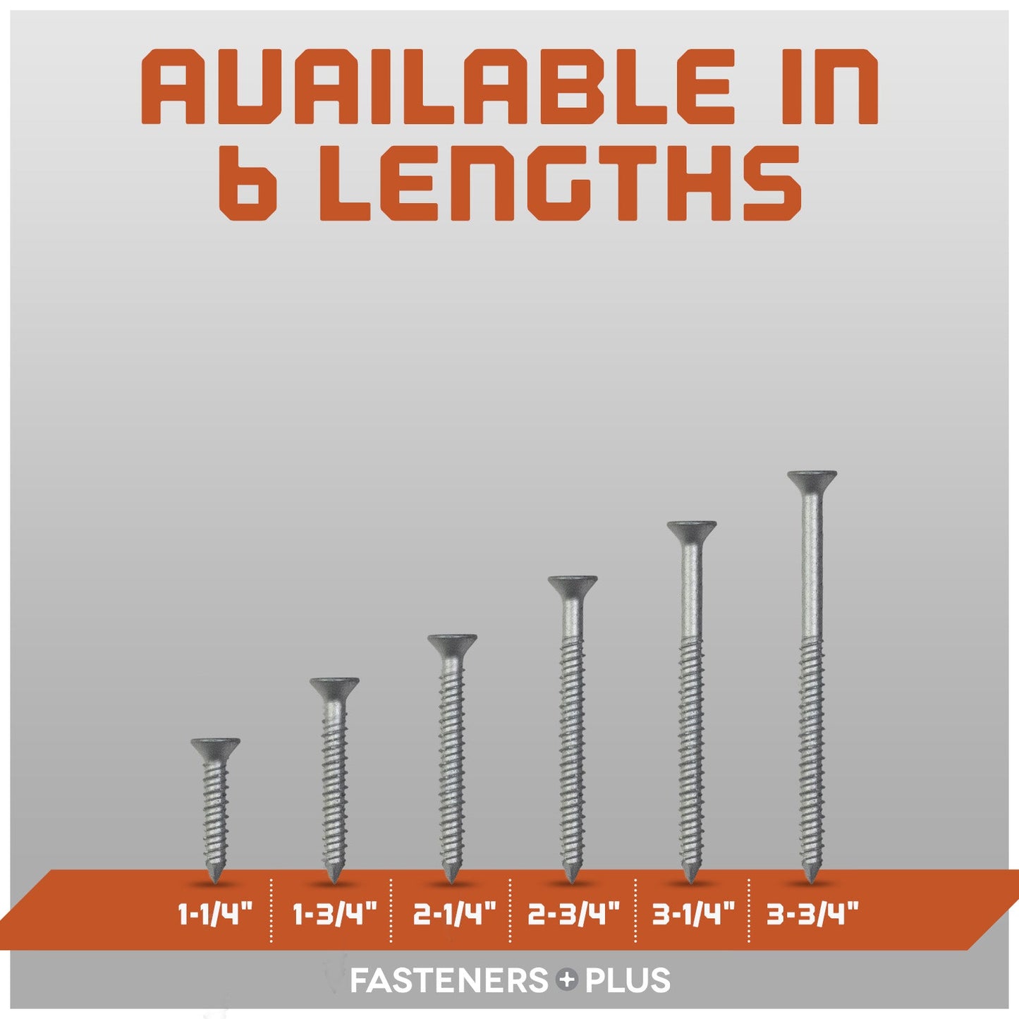 Available in 6 lengths