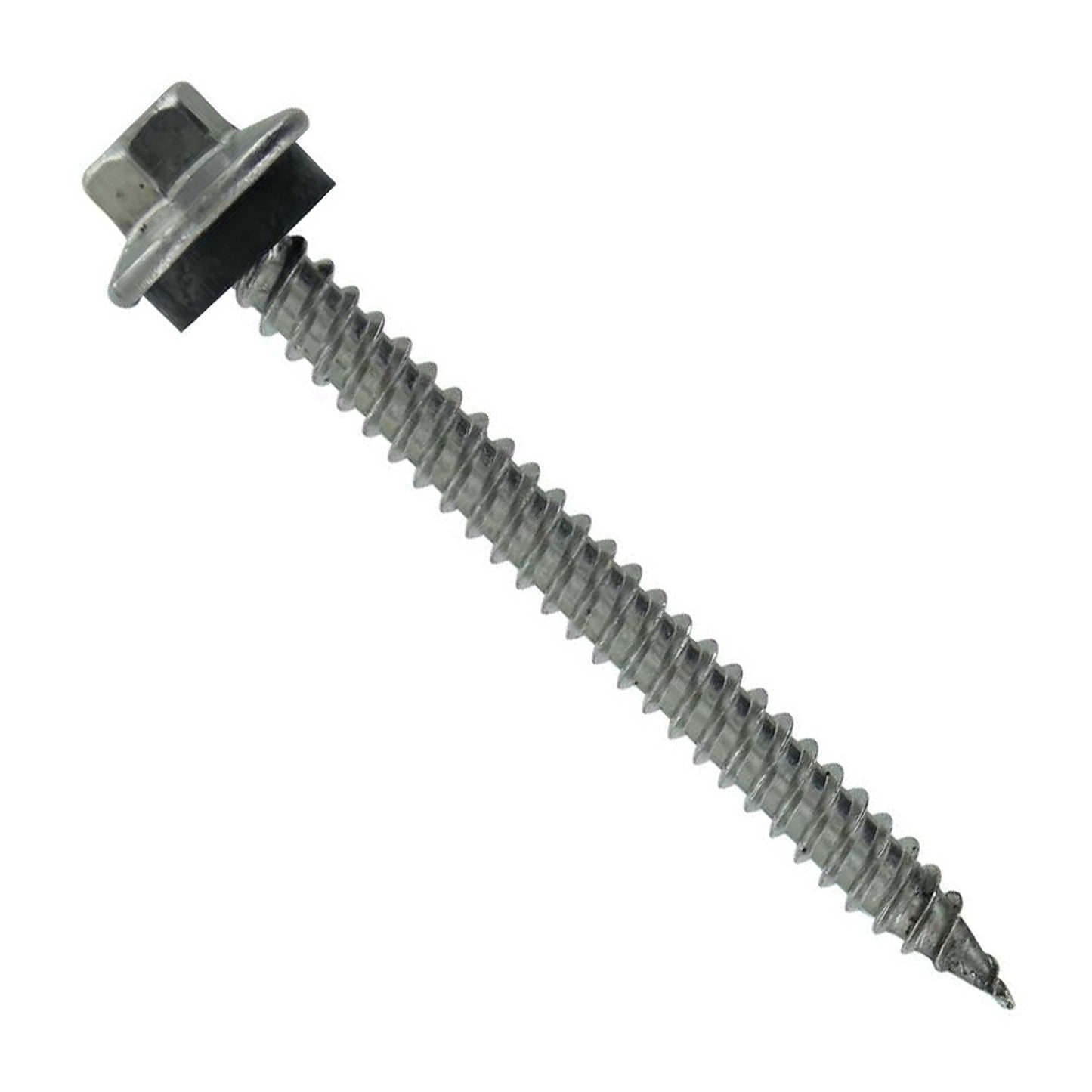 #10 x 2 inch SS Woodbinder Metal Roofing Screw Plain Finish Pkg 250