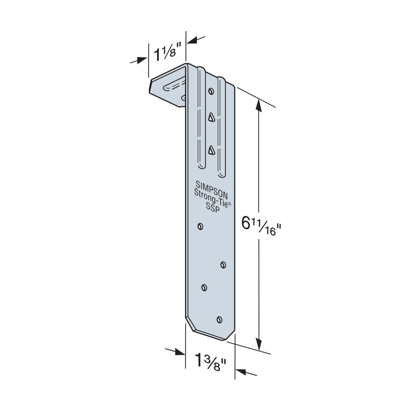 Simpson SSP Single-Stud-Plate Connector - G90 Galvanized