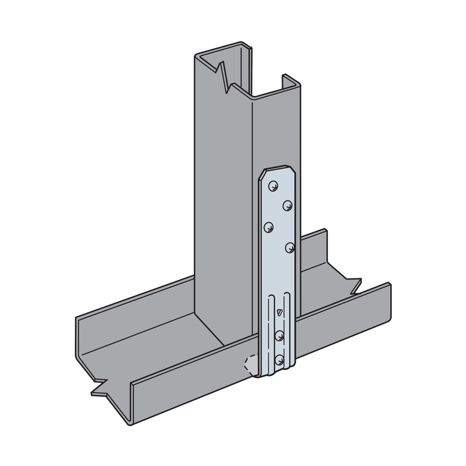 Simpson SSP Single-Stud-Plate Connector installation