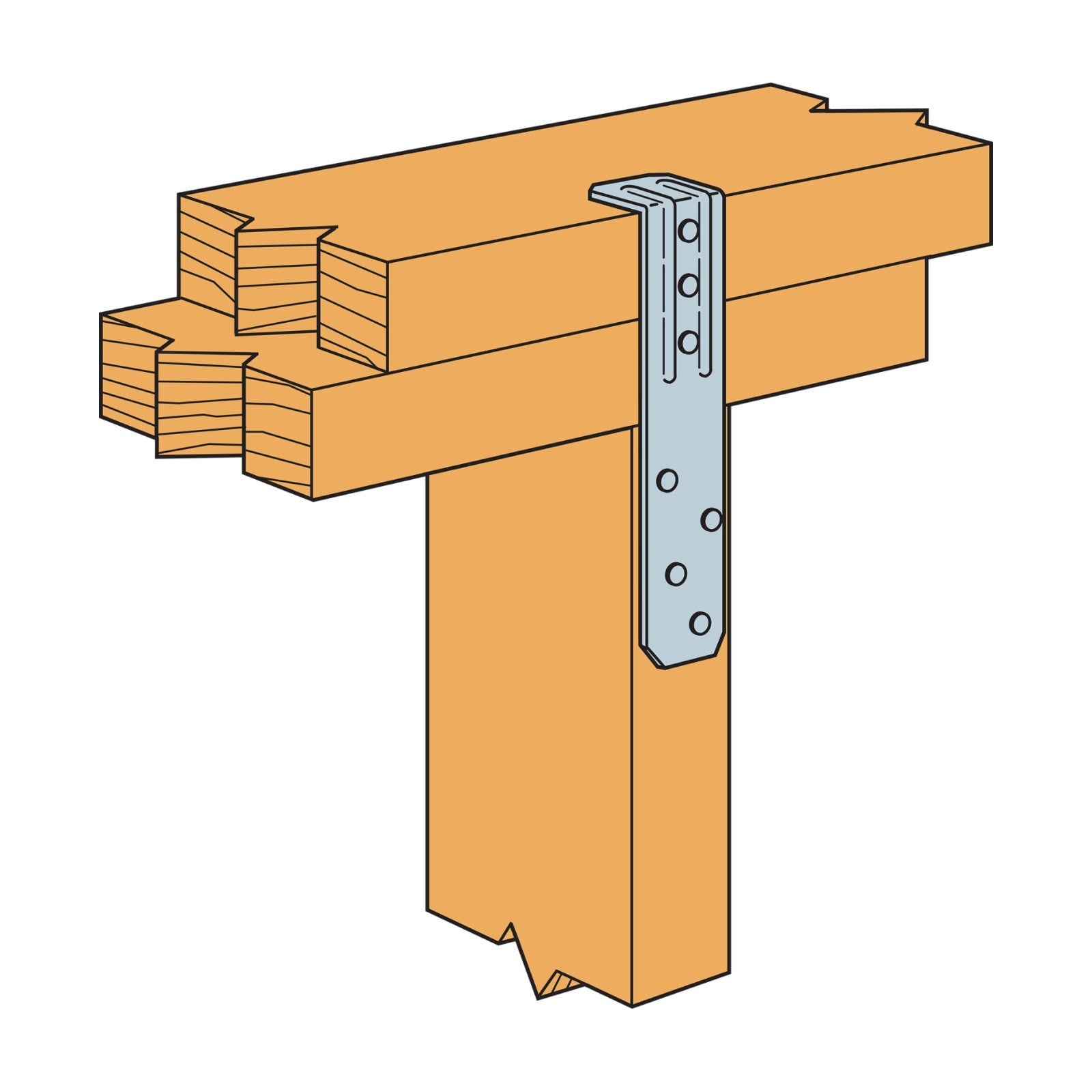 Simpson SSP Single-Stud-Plate Connector installation
