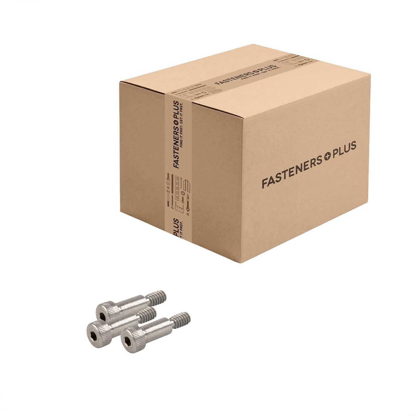Conquest 1/4"-10-24 x 1/2" Coarse Socket Shoulder Screw - 18-8 Stainless Steel  | Qty. 500 (Carton)