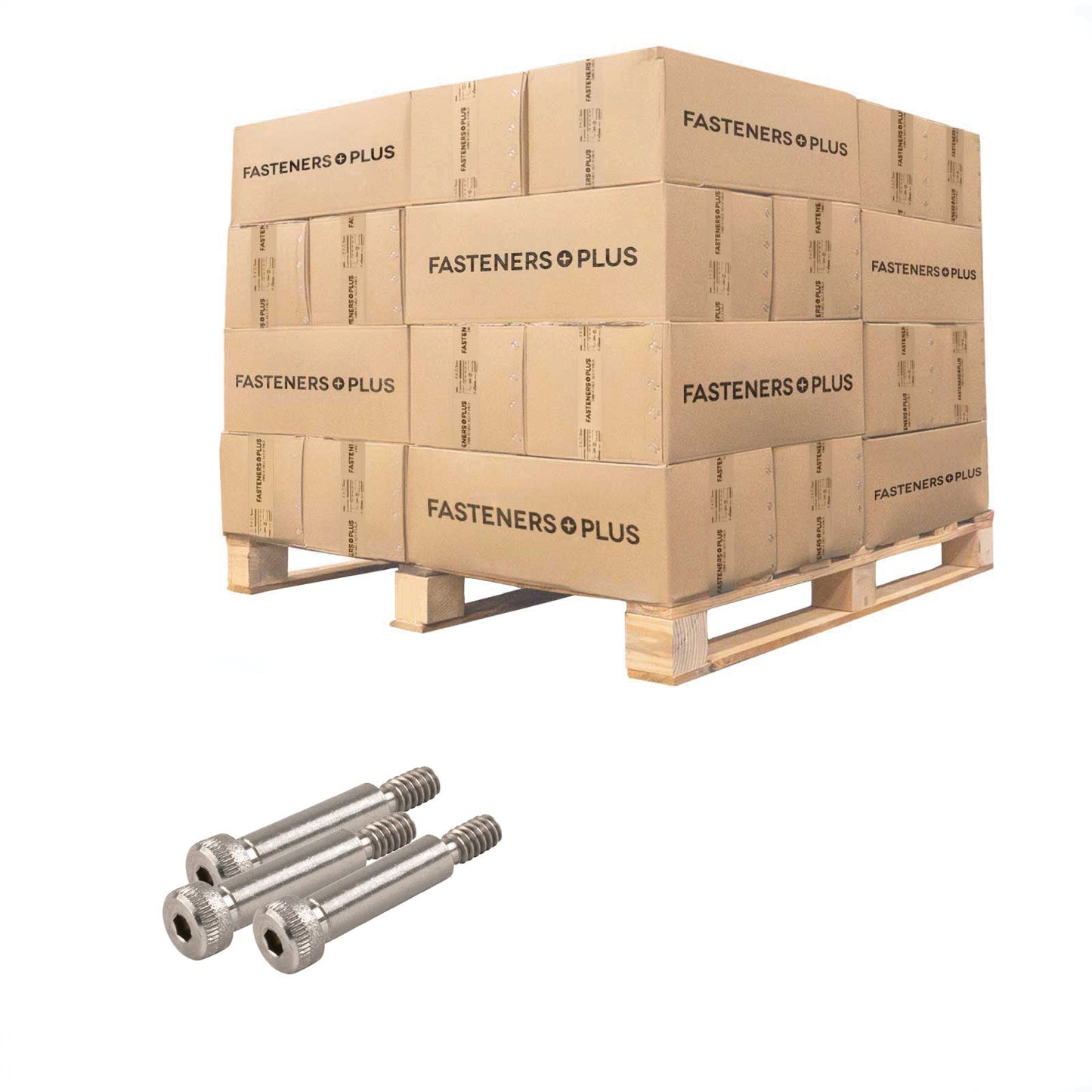 Conquest 1/4"-10-24 x 7/8" Coarse Socket Shoulder Screw - 18-8 Stainless Steel  | Qty. 37,500 (Pallet)